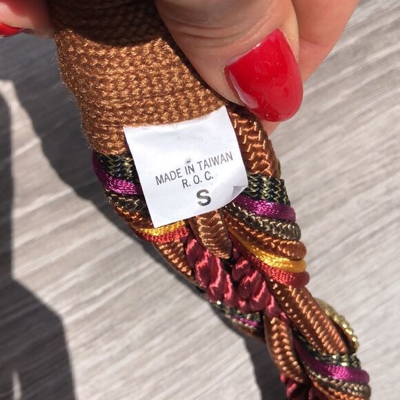 Braided fancy fashion belt - Picture 3 of 5